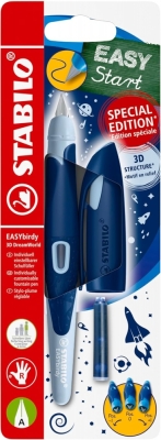 Ергономична писалка Stabilo - 3D DreamWorld, За дясна ръка, Синя