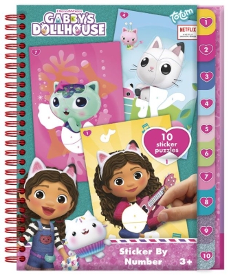 Книжка със стикери по номера Totum - Gabby′s Dollhouse