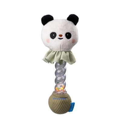 Мека бебешка дрънкалка на стик Taf Toys - Пандата Памела