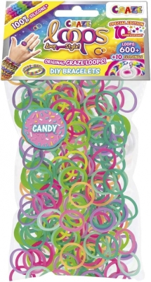 Творчески комплект Craze - Loops, 600 броя ластици, асортимент