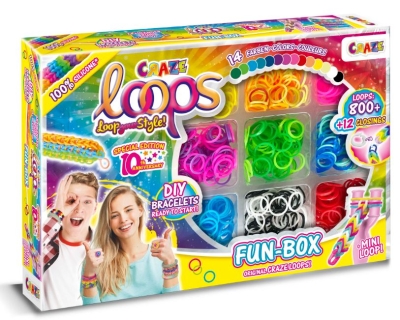 Творчески комплект Craze - Loops, Забавна кутия за плетене на гривни с ластици