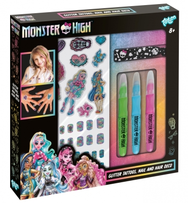 Комплект за декорация Totum - Monster High, За коса и нокти