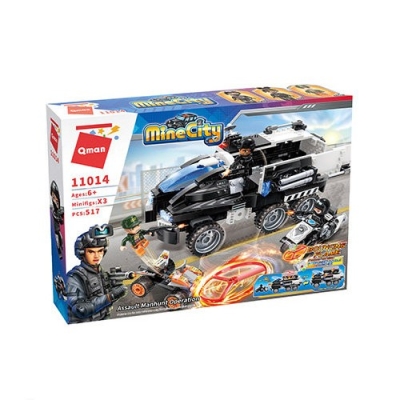 Конструктор Qman - Полицейски спасителен автомобил, 517 части