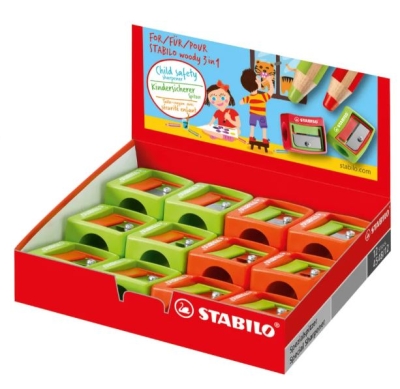 Пластмасова острилка Stabilo - С широк отвор, Асортимент