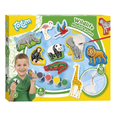 Творчески комплект Totum - Моделирай и рисувай, Диви животни