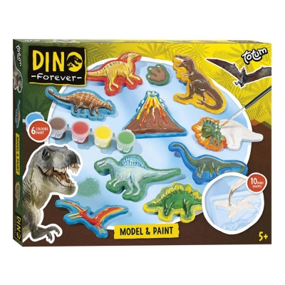 Творчески комплект Totum - Направи сам гипсови отливки, Динозаври