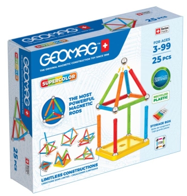 Магнитен конструктор Geomag - Supercolor, 25 части