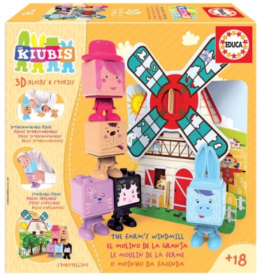 Игра с кубчета Educa - The Kiubis, Фермерската мелница