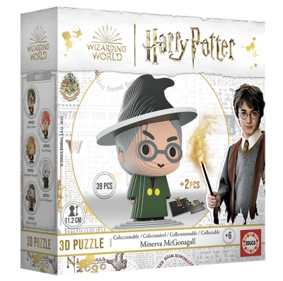 3D пъзел Educa - Мини фигурка, Минерва Макгонагъл, 39 части