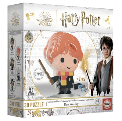 3D пъзел Educa - Мини фигурка, Рон Уизли, 37 части