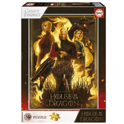 Пъзел Educa - Game of Thrones, Домът на Дракона, 1000 части