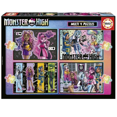 Пъзел 4 в 1 Educa - Monster High