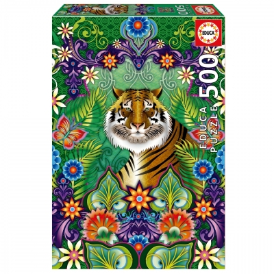 Пъзел Educa - Бенгалски тигър, 500 части