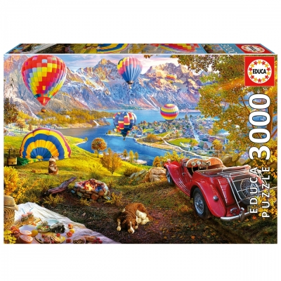 Пъзел Educa - Долина с балони, 3000 части