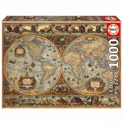 Пъзел Educa - Светът, 1000 части