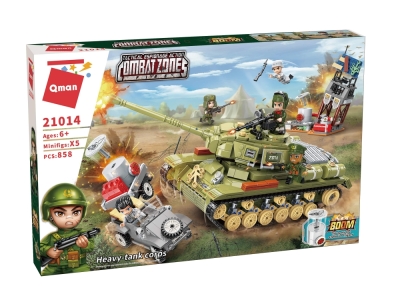 Конструктор Qman - Combat Zone, Тежък танков корпус, 858 части