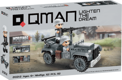 Конструктор Qman - Военен високопроходим автомобил KFZ B20, 82 части