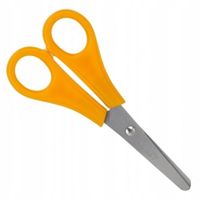 Ученическа ножица Astra - За лява ръка, 13.5 сm, Асортимент