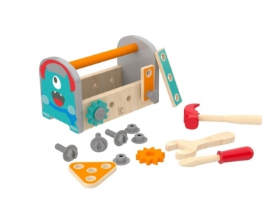Дървен игрален комплект Hape - Инструменти, 17 части