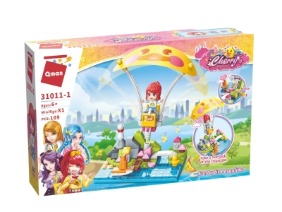 Конструктор Qman - Cherry, Забавен парапланер, 109 части