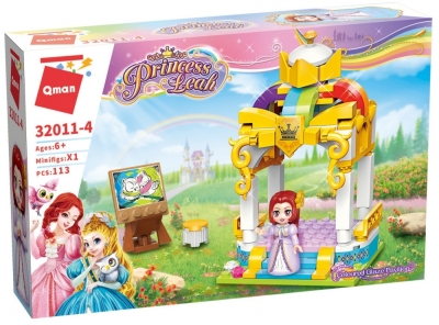 Конструктор Qman - Princess Leah, Цветен павилион, 113 части