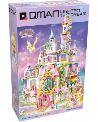 Конструктор Qman - Princess Leah, Цветен замък на мечтите, 2482 части