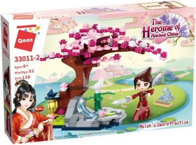 Конструктор Qman - Mulan, Героинята на древен Китай, Тренировка с мечове, 138 части