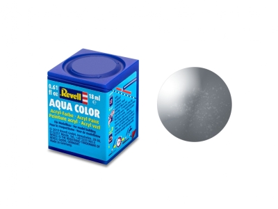 Акрилна боя Revell - Aqua Color, Стоманенa, Mеталик, 18 ml