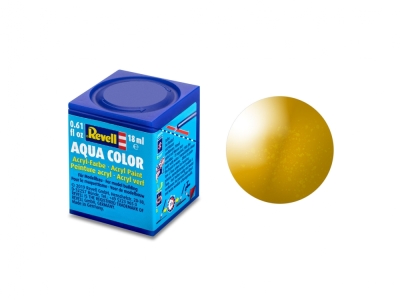 Акрилна боя Revell - Aqua Color, Месингова, Металик, 18 ml