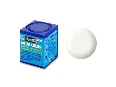 Акрилна боя Revell - Aqua Color, Копринено бялa, 18 ml