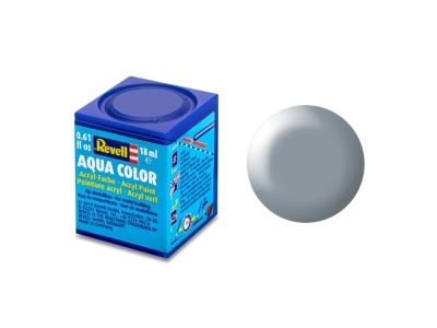 Акрилна боя Revell - Aqua Color, Копринено сивa, 18 ml
