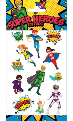 Татуировки Totum - Супер герои, 12 броя