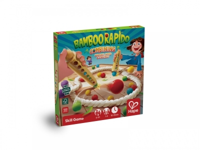 Дървена настолна игра за бързина Hape - Bamboo Rapido