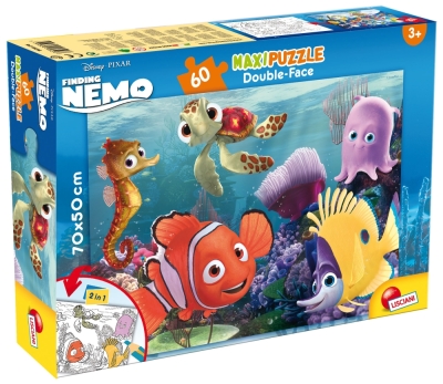 Двулицев пъзел Lisciani - Finding Nemo, 60 части
