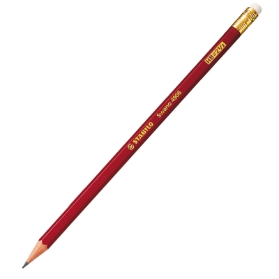 Комплект графитни моливи Stabilo - Swano, HB, Червени, 12 броя