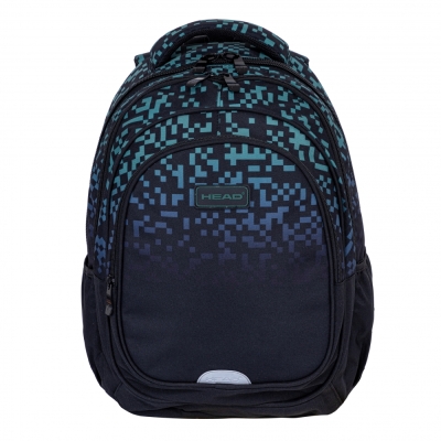 Ученическа раница Head - Зелени блокчета, 3 ципа