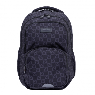 Ученическа раница Head - Пиксели, Сива