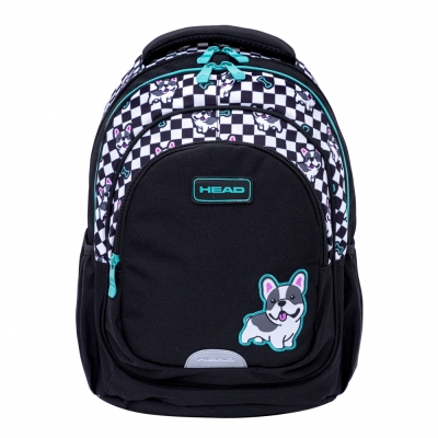 Ученическа раница Head - Сладко кученце, 3 ципа
