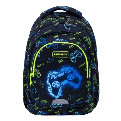 Ученическа раница Head - Неонова игра, 3 ципа