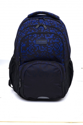 Ученическа раница Head - Сини блокчета