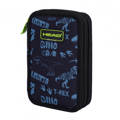 Ученически несесер Head - Тиранозавър, 2 ципа