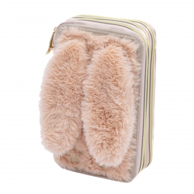 Ученически несесер с пособия  Astra - Пухкаво зайче, 3 ципа