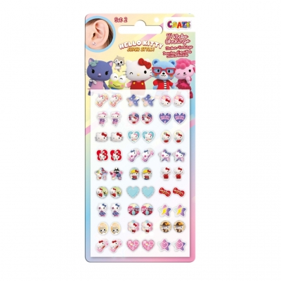 Комплект обеци стикери Craze - Hello Kitty, 54 броя