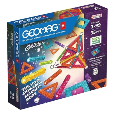 Магнитен конструктор Geomag - Glitter, 35 части