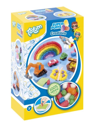 Креативен комплект Totum - Моделирай и твори, Разноцветни пуфчета