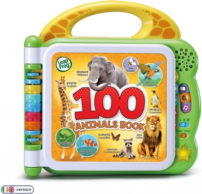 Занимателна книжка Vtech - Leap Frog, 100 животни