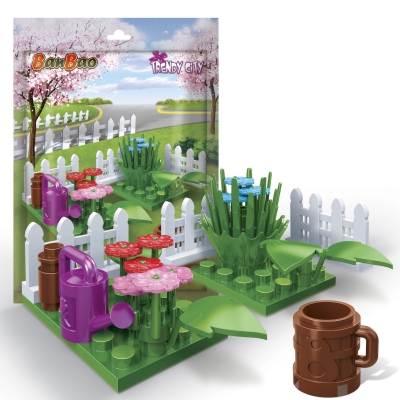 Мини конструктор BanBao - Градина с цветя, 25 части
