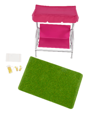 Комплект за кукли Battat - Lori Dolls, Градински мебели