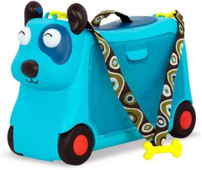 Детски куфар 2 в 1 Battat - Коте, Син