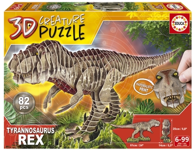 3D пъзел Educa - T-Rex